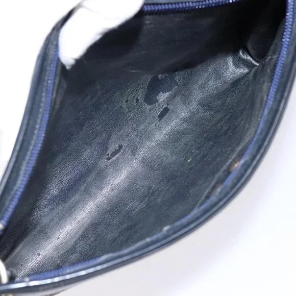 Christian Dior Trotter Canvas Shoulder Bag Navy Gold Auth 141525 - Picture 11 of 16